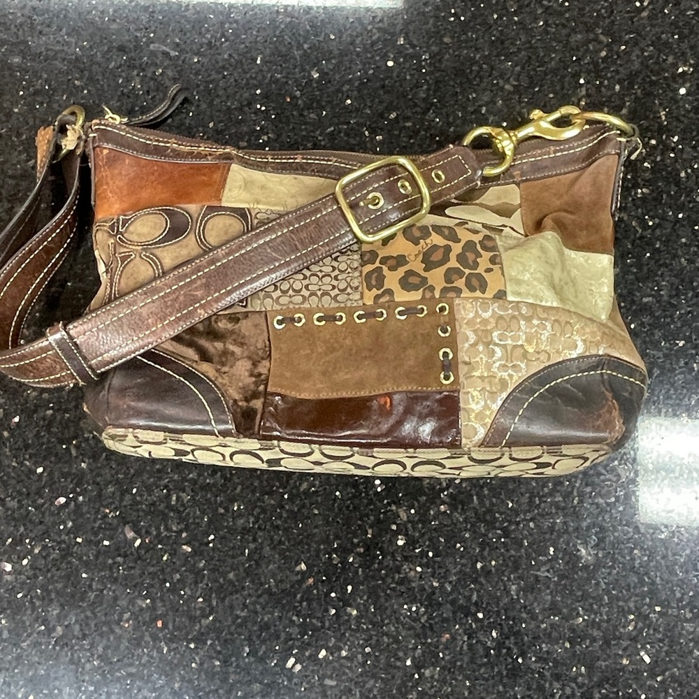 Coach Patchwork Leather Shoulder Bag